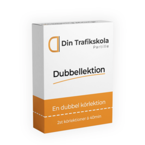 Digital produktbild på Dubbel Körlektion hos Din Trafikskola Partille E-handel