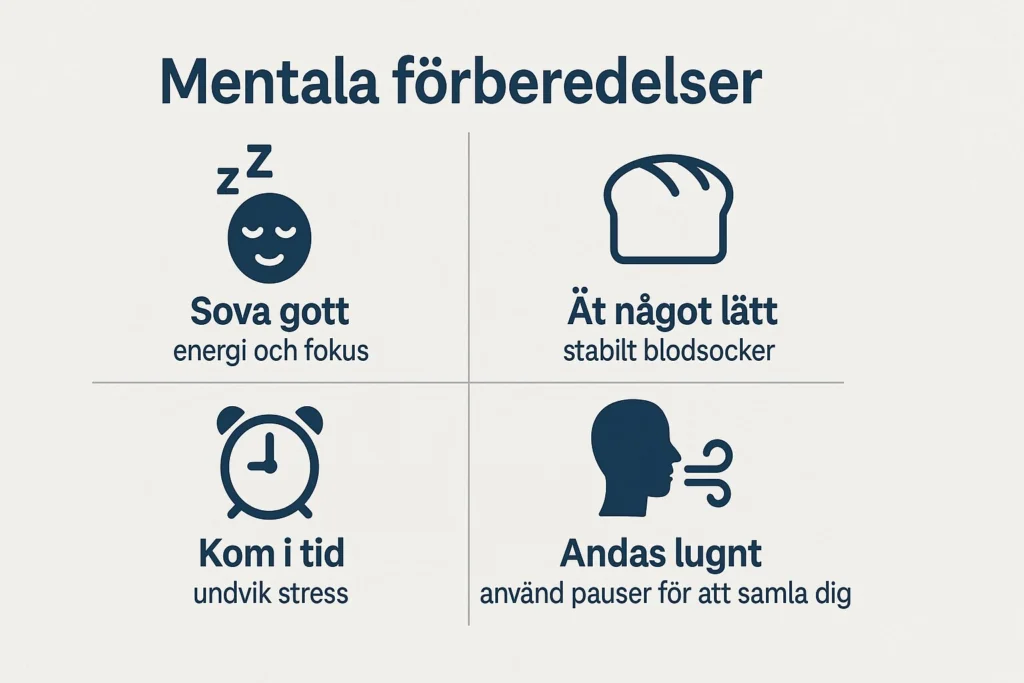 Mentala förberedelser inför körprov